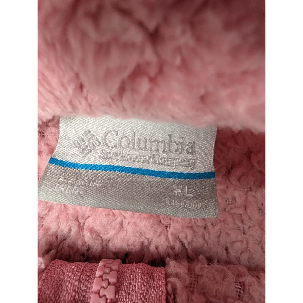 Columbia Girls/Youth‎ XL (18/20) Pink Sherpa Fleece Full Zip Jacket